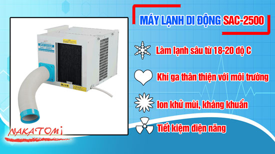 Máy Lạnh Di Động SAC-2500 máy lạnh di động sac-2500