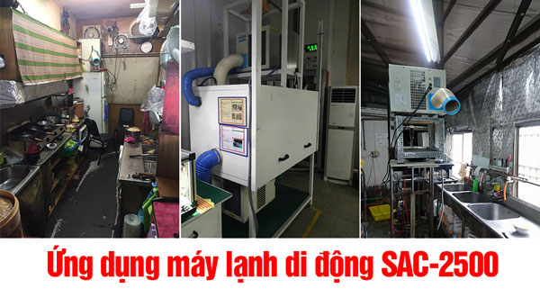 Máy Lạnh Di Động SAC-2500 ứng dụng máy lạnh di động sac-2500
