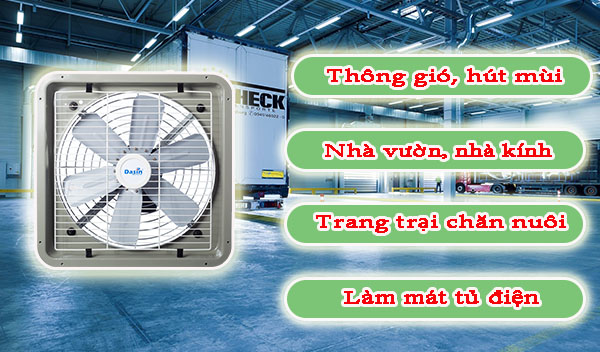 Quạt Thông Gió Công Nghiệp KVF-1845 Ứng dụng quạt thông gió KVF-1845