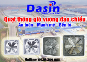 Quạt thông gió vuông đảo chiều Dasin tại Bắc Giang