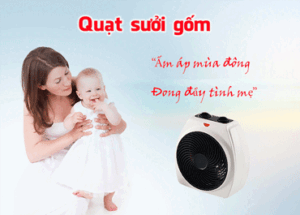 Quạt sưởi gốm mini 2 chiều
