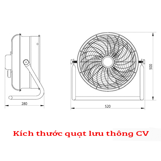 Quạt Lưu Thông CV-3520 kich-thuoc-quat-luu-thong-cv-dasin