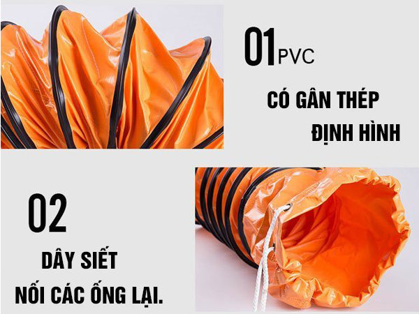 Ống Gió Cam Simili - Ống Thông Gió Công Nghiệp cau tao ong gio cam